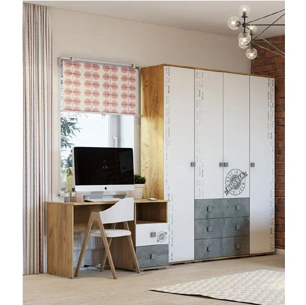 "Тренд" ПС-02 крафт/белый фп/бетон - Вид 6