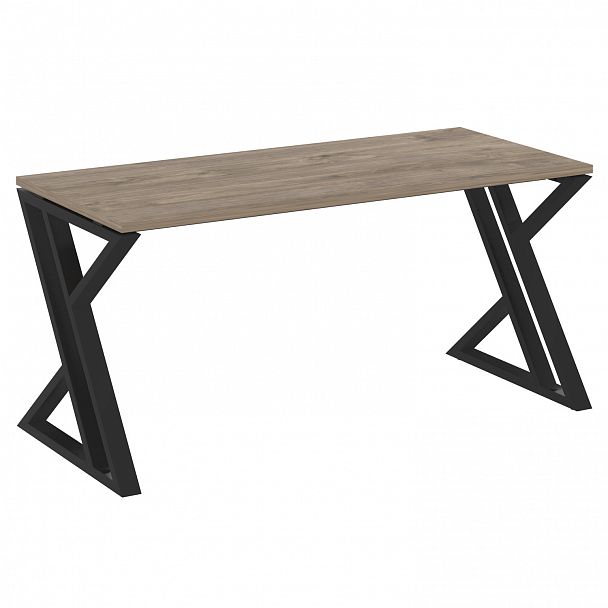 Стол рабочий "Loft" VR.L-SRZ-4.7 тиквуд темный/черный - Вид 1