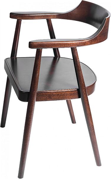 Комплект деревянных стульев с подлокотниками Боэн темный орех, 3 шт. - Вид 6