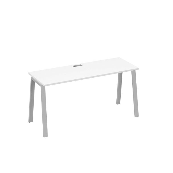 Стол письменный на металлокаркасе TRE A4 А4 Б3 005 БП белый премиум / металлокаркас серый - Вид 1