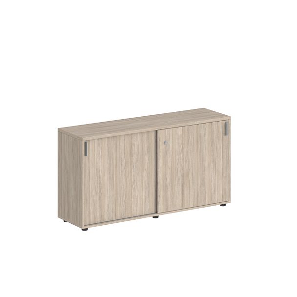 Шкаф-купе Sigma 1438х400х750 низкий, с замком / корпус: дуб светлый, фасады: дуб светлый - Вид 1