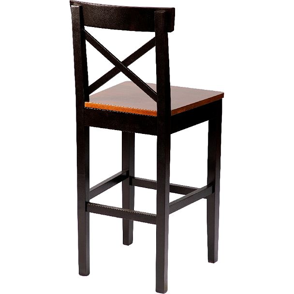 Комплект деревянных полубарных стульев с жестким сиденьем Бергольф Венге/Темный орех, 2 шт. - Вид 4