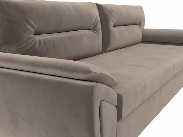 Прямой диван Нэстор Лайт (полностью велюр коричневый) - Вид 4