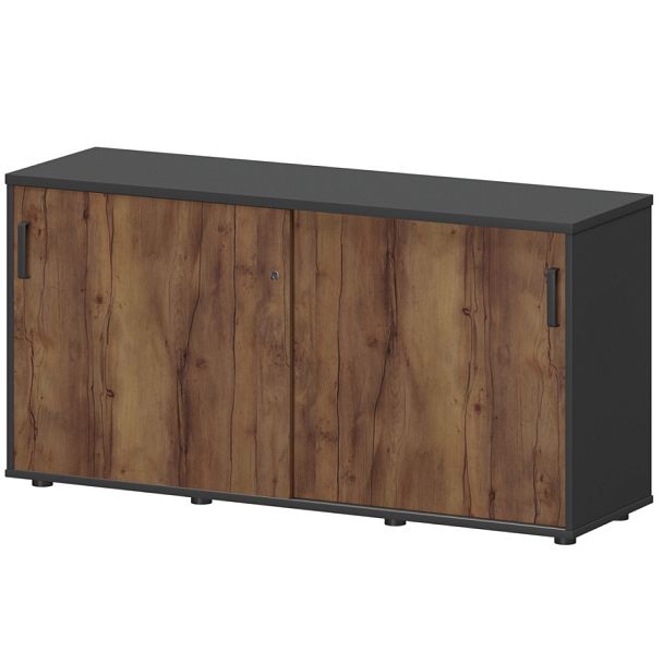 Тумба-купе СМТ-15.7К Тип1 Графит/Таксония 1496x444x750 Смарт - Вид 1