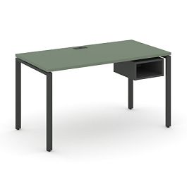 Concept Стол рабочий с подвесной тумбой с 1 открытой нишей CN.SP-101 Кобо/Антрацит/Металл Антрацит 980*720*750 - Фото предпросмотра