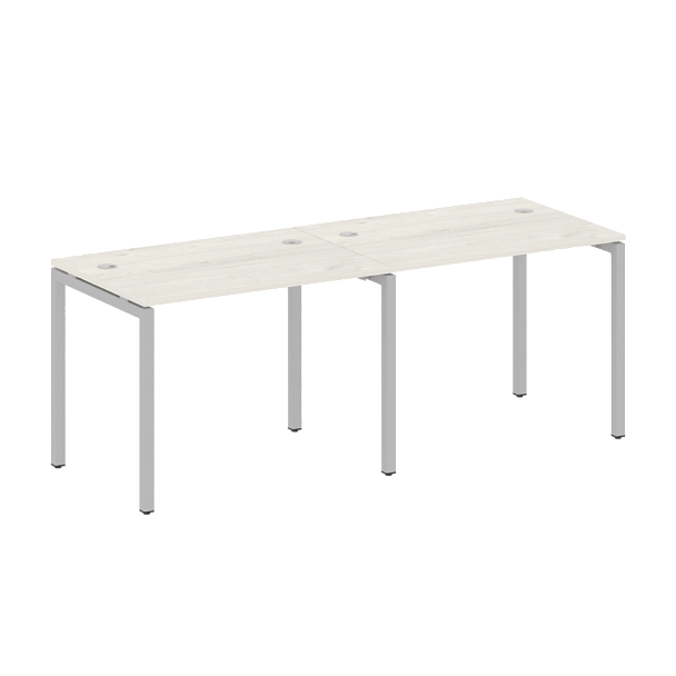 Metal System Quattro Р. ст. на 2 раб. места на П-образном м/к 40БП.СМ-2.1 Дуб наварра/Серый металл 2000*720*750 - Вид 1