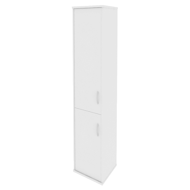 Riva Шкаф высокий узкий левый А.СУ-1.3 (L) Белый 404*365*1980 - Вид 1