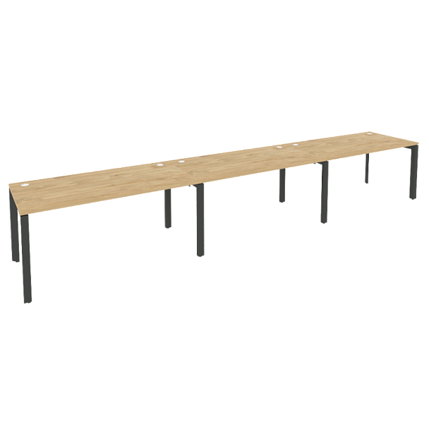 Onix Рабочая станция на П-образном м/к O.MP-RS-3.4.8 Тиквуд светлый/Антрацит металл 4740*800*750 - Вид 1