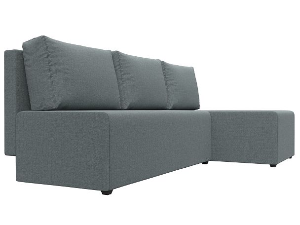 Диван угловой Поло правый угол Рогожка серый - Вид 3