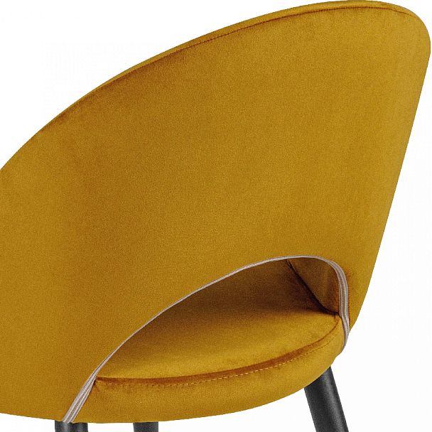Комплект кухонных стульев Рэди горчичный велюр/черный, 2 шт. - Вид 10