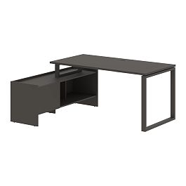 Стол с тумбой EQCT 17814 Мокко/Мокко 1760х1400х750 EDIS - Фото предпросмотра