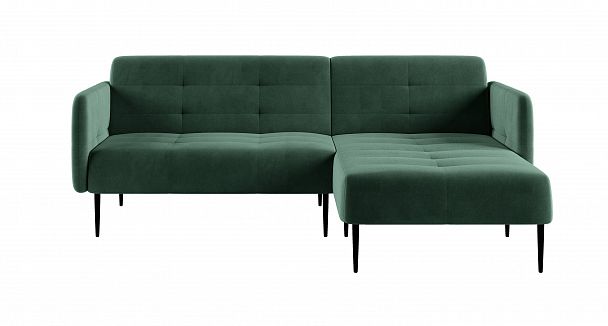 Monaco диван-кровать с шезлонгом, с подлокотниками, бархат зеленый 19 - Вид 4