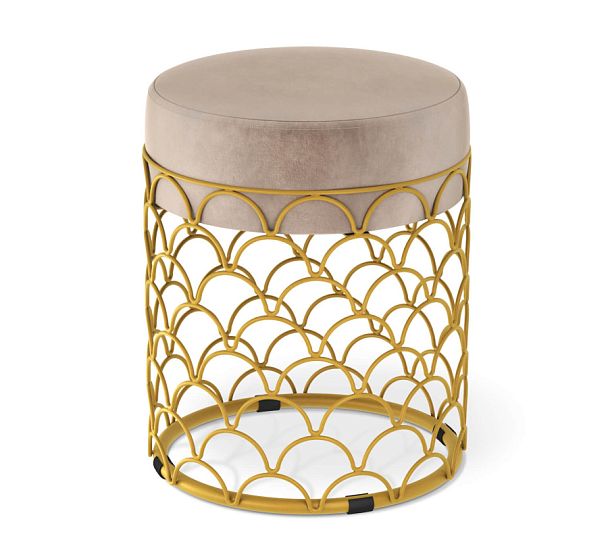 Пуф SHT-B13 латте/золото - Вид 1