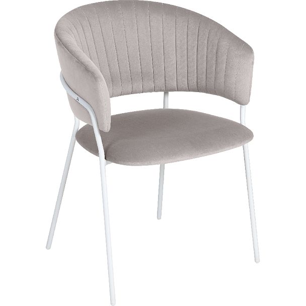 Комплект кухонных стульев Даксон светло-серый велюр/белый, 2 шт. - Вид 3