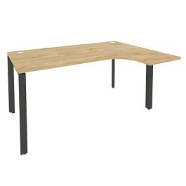 Onix Стол эргономичный правый на П-образном м/к O.MP-SA-4 (R) Тиквуд светлый/Антрацит металл 1580*1180*750 (800/460) - Фото предпросмотра