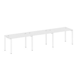 Metal System Quattro Р. ст. на 3 раб. места на П-образном м/к 50БП.СМ-3.2 Белый/Белый металл 3600*720*750 - Фото предпросмотра