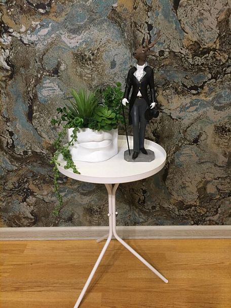 Столик журнальный Sheffilton SHT-CT11 белый муар - Вид 9