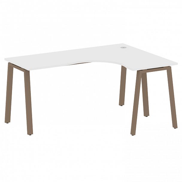 Стол "Metal System" БА.СА-4 белый/мокко - Вид 1