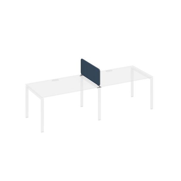 Экран настольный промежуточный мягкий с кронштейнами A4 А4 Б 874 синий / металлокаркас антрацит - Вид 1