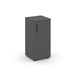 Стайл Проджект Шкаф низкий узкий SN.STU.E-301(R) Антрацит/Черный Ручки 400*400*833 - Фото предпросмотра