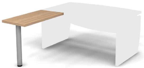 SMART/СМАРТ RSR004-97x50 Брифинг левый для столов (без опоры) 978x500x756 Швейцарский Вяз - Вид 1