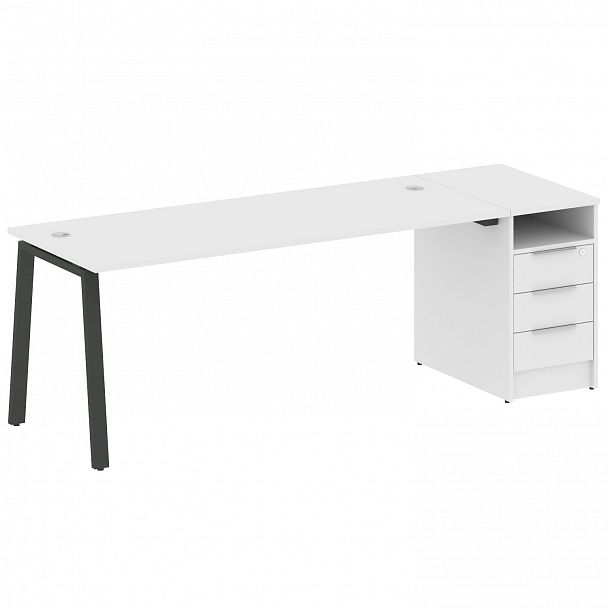 Рабочая станция "Metal System" БА.РС-СТП -1.5 белый/антрацит - Вид 1