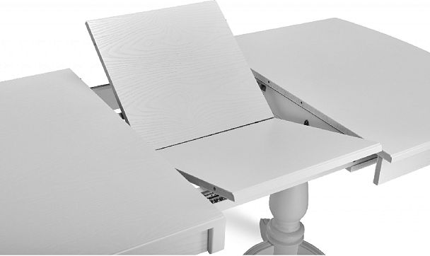 Стол деревянный раздвижной Брэйт 120(160)х80х76 Белый - Вид 7