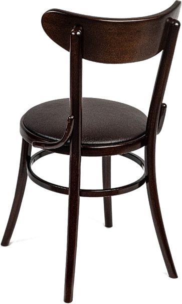 Комплект венских деревянных стульев Милем темный орех/коричневая экокожа, 4 шт. - Вид 4