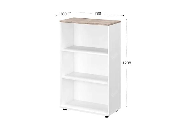 TANDEM RTD049-73U-MA Стеллаж ун-й 730х380х1208 Дуб Маувелла/Белый - Вид 2