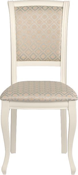 Комплект деревянных стульев с мягким сиденьем Арктос Слоновая кость/Бирюзовый жаккард, 2 шт. - Вид 2