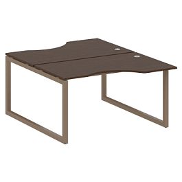 Metal System Quattro Р. ст. криволинейная на О-образном м/к 50БО.РАС-СА-2.2 Венге/Мокко металл 1400*1835*750 - Фото предпросмотра