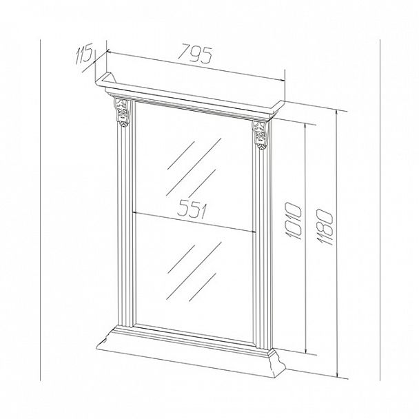 Зеркало "Благо-5.4-2" - Вид 2