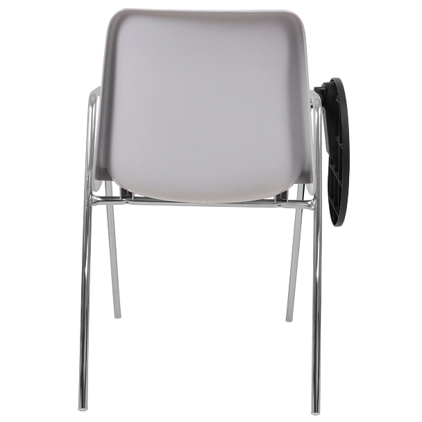 Стул Vicenza (4 ножки с подлокотниками + столик TLT), каркас хром, серый, РП+ИК - Вид 2
