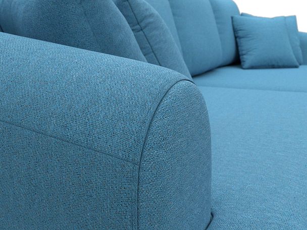 Диван прямой Милтон Рогожка голубой - Вид 4