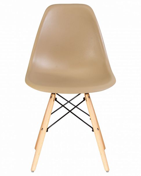 Стул обеденный DOBRIN DSW (ножки светлый бук, цвет бежевый (GR-03)) - Вид 2