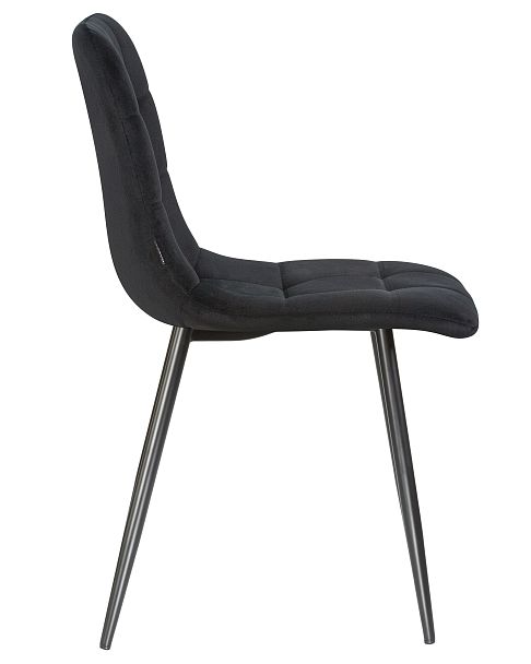 Стул обеденный DOBRIN ALEX (черные матовые ножки, черный велюр (V108-77)) - Вид 3