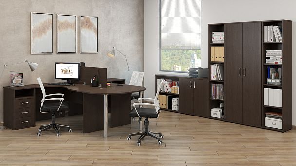 Тумба приставная Trend Metal 42x47x72,8 орех - Вид 14