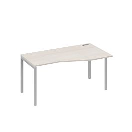 Стол эргономичный правый "Техно" на металлокаркасе DUE A4 А4 Б2 066 БП дуб / металлокаркас серый - Фото предпросмотра