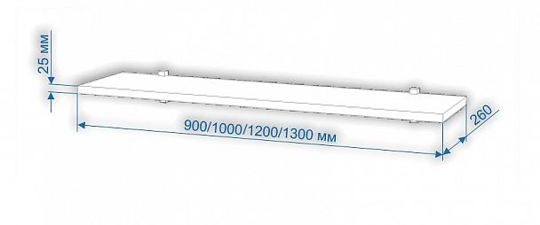 Полка навесная Нобиле ПНО-КнПН-90 Карамель - Вид 3