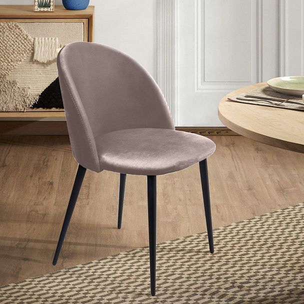 Cтул Thomas, бархат пепельно-бежевый 25 - Вид 9