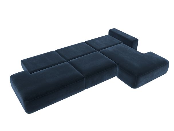 Диван угловой Лига-036 НПБ Модерн Лонг правый угол Велюр синий - Вид 10
