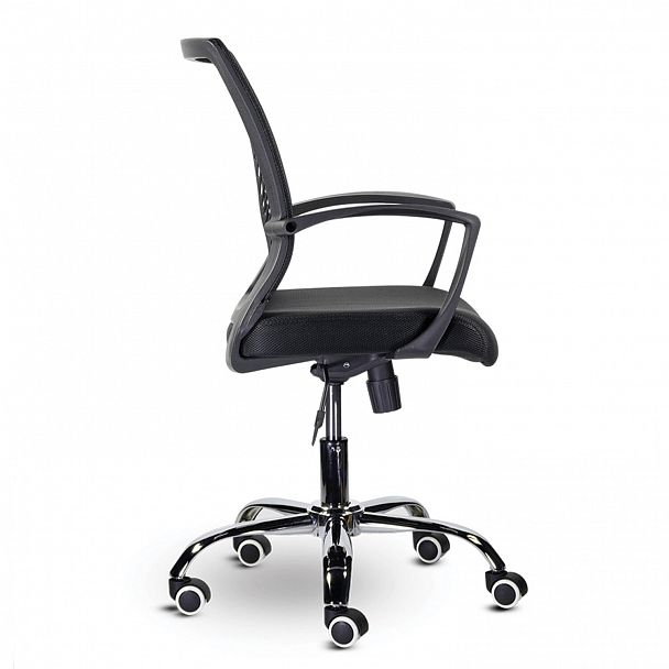 Кресло BRABIX "Wings MG-304", пластик черный, хром, сетка, черное, 532016 - Вид 4