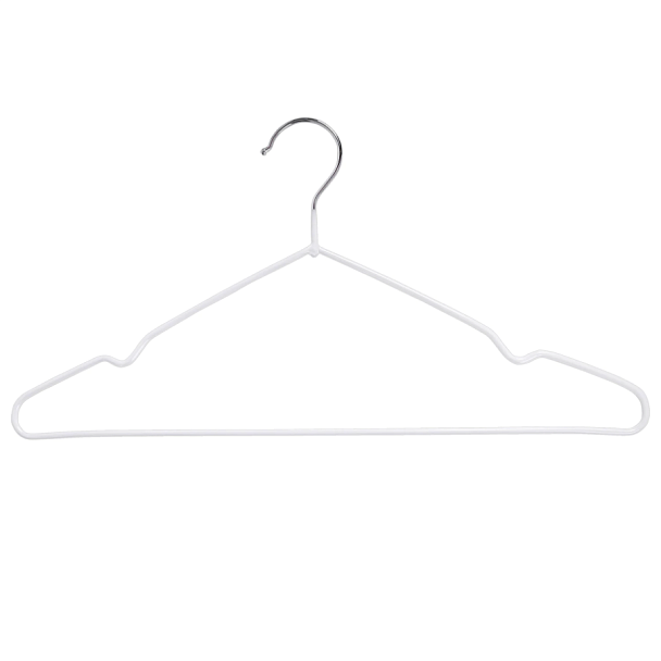 Вешалки-плечики для одежды, размер 48-50, металл, антискользящие, КОМПЛЕКТ 10 шт., белые, BRABIX PREMIUM, 608469 - Вид 3