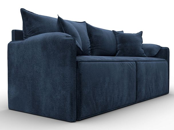 Диван прямой модульный Лига-106 Велюр синий - Вид 3