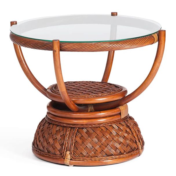 Столик кофейный Андреа/Andrea, ротанг, Pecan Washed (античн. орех) - Вид 1