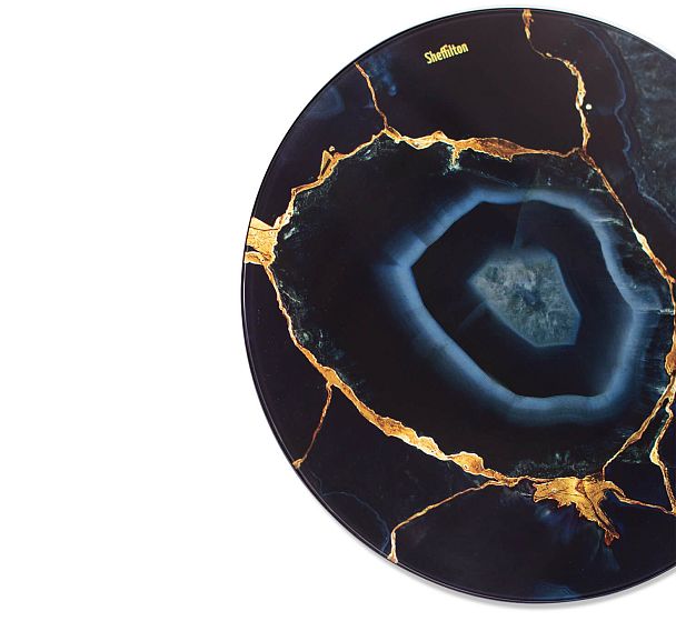 Столик журнальный Sheffilton SHT-CT27 титановый кварц/черный муар - Вид 9