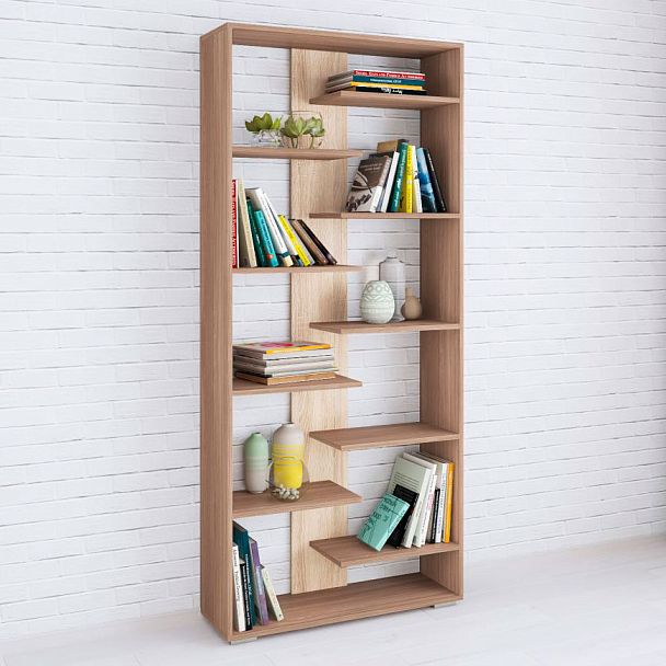 Стеллаж Ромео-3 (800*1800*250) ясень шимо/дуб сонома - Вид 1