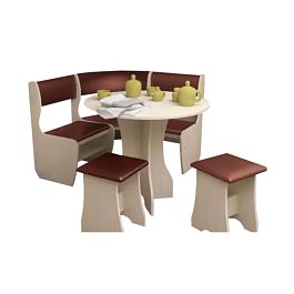 Андрей-1 Кухонный уголок Тип 1 мини дуб молочный/коричневый - Фото предпросмотра