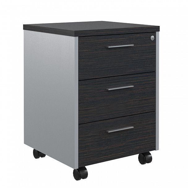 Тумба "Offix new" OMC 3D легно темный/металлик - Вид 1