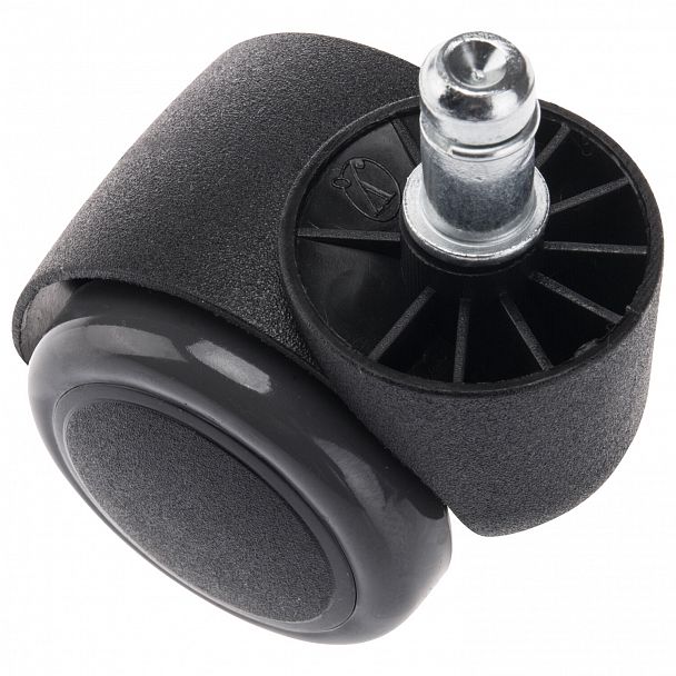 Колеса (ролики) BRABIX для кресла, прорезиненные, КОМПЛЕКТ 5 шт., шток d11 мм, черные, в коробе, 532009 - Вид 5